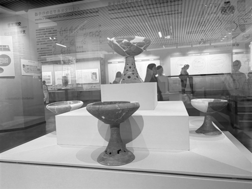 大汶口遗址博物馆里的展品